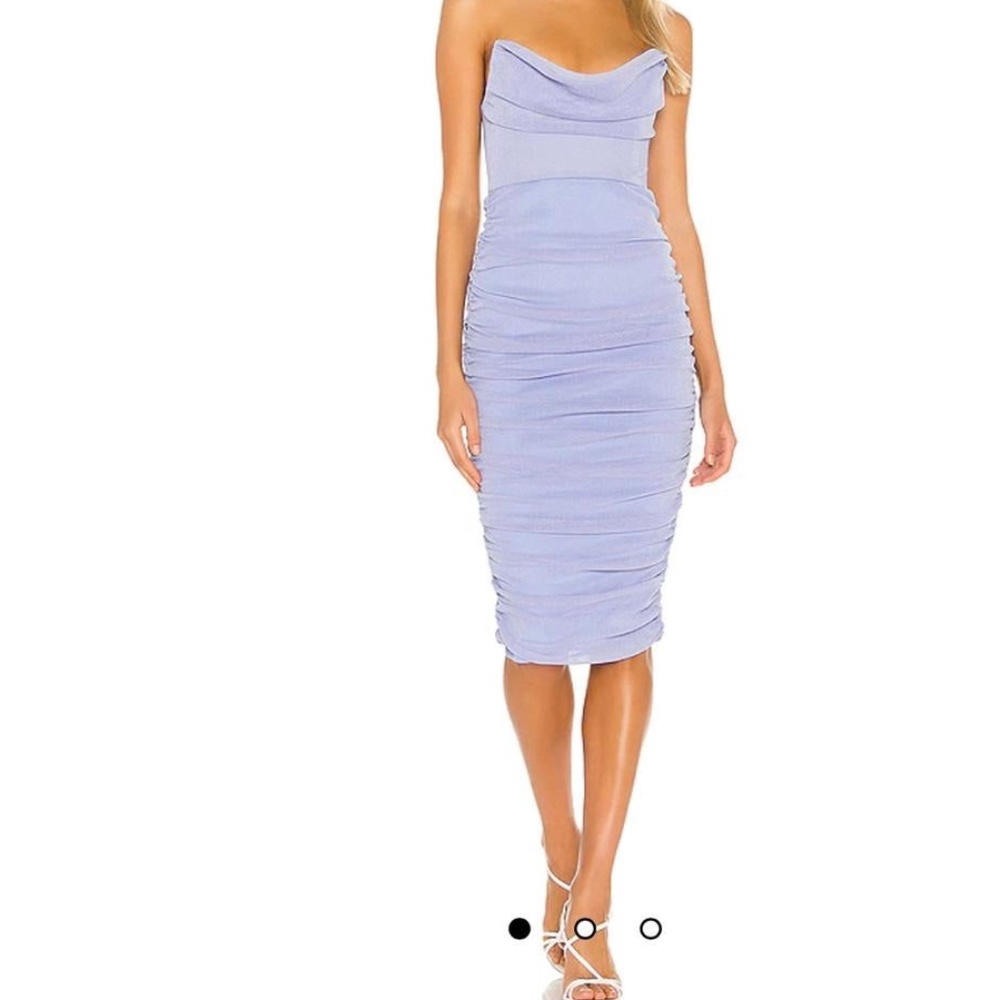 Michael Costello X Revolve midi dress in periwinkle